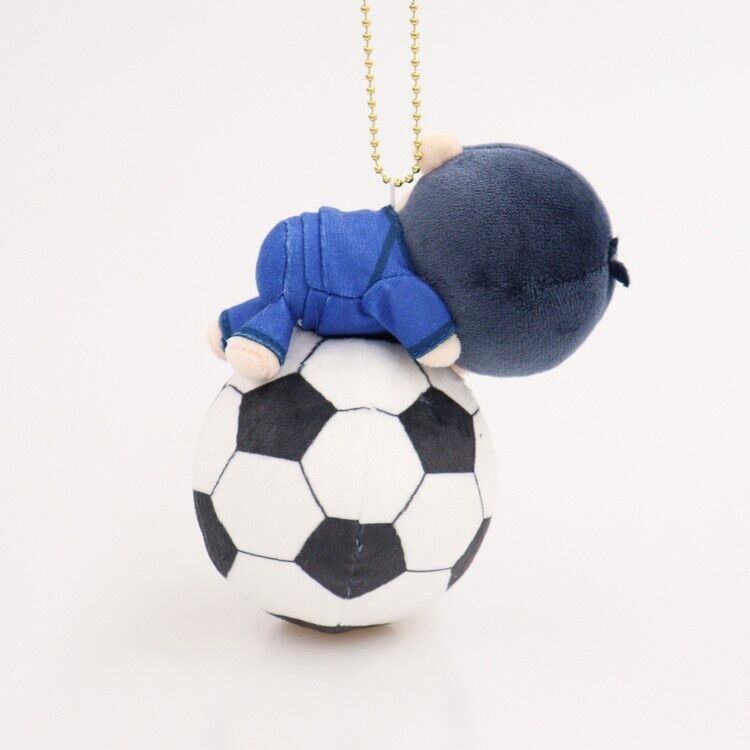 Blue Lock Yoichi Isagi Soccer Ball Squeeze Mini Plush w/ Ballchain Japan Limited