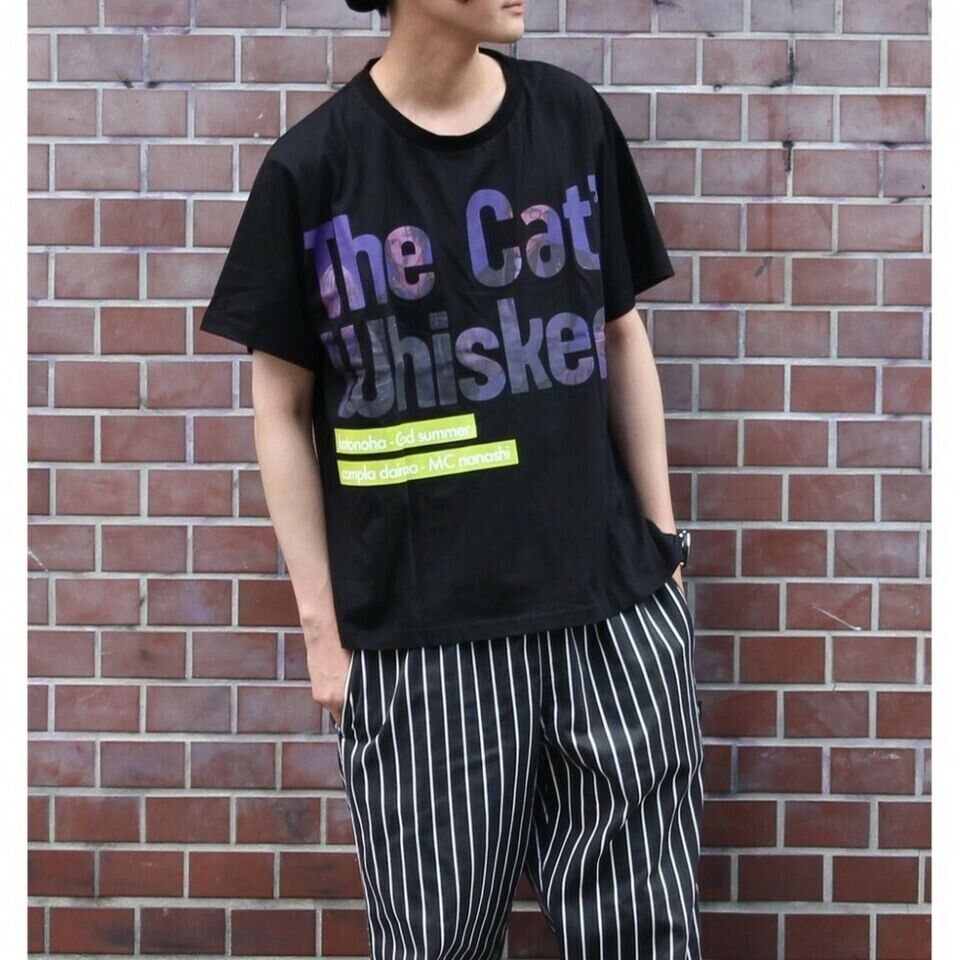 Paradox Live The Cat's Whiskers Big Silhouette T-shirt Japan Cosplay