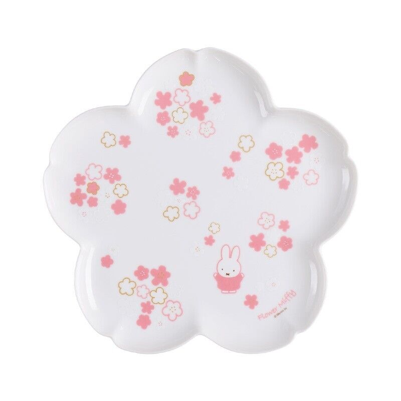 Flower Miffy Sakura Cherry Blossom Art Plate Set Porcelain Tableware Japan LTD