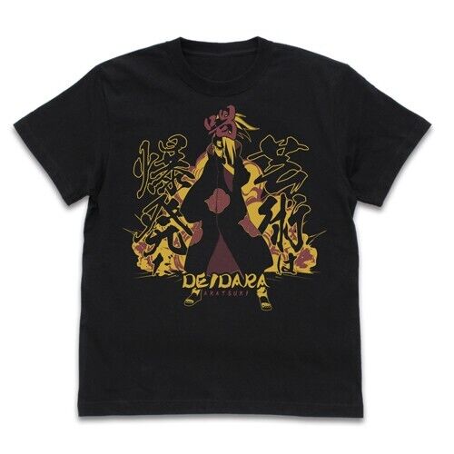 Naruto Shippuden Deidara T-shirt Black XL Size Unisex Japan Limited