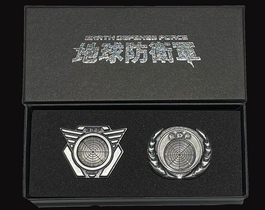 EARTH DEFENSE FORCE EDF Lapel Pins 2 Set w/ Box Japan Limited