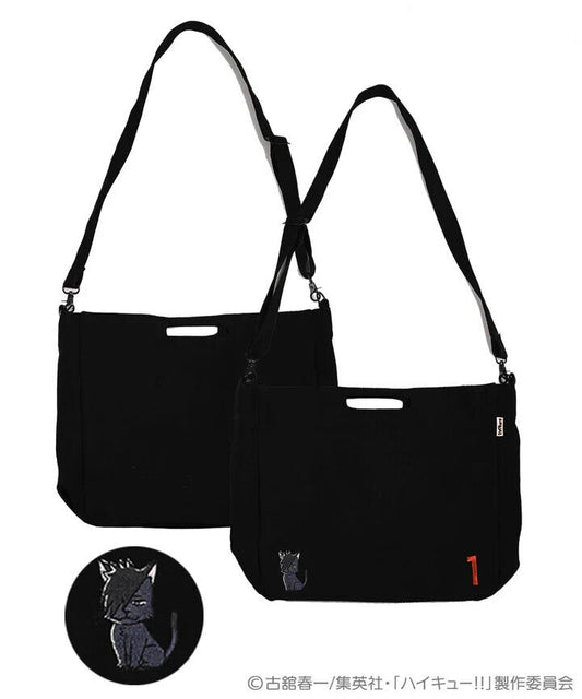 Haikyuu!! Haikyu Nekoma Tetsuro Kuroo Shoulder Bag Canvas Black Japan Limited