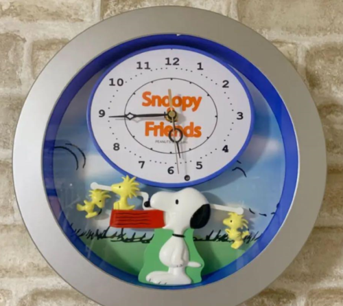 Clock Snoopy Woodstock Peanuts Karakuri Wall Peanut from Japan