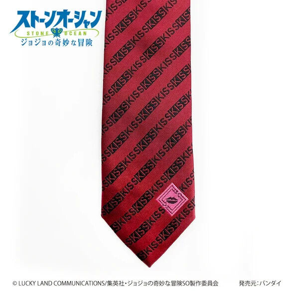 JoJo's Bizarre Adventure Pt.6 Stone Ocean Ermes Costello Kiss Tie Necktie Red