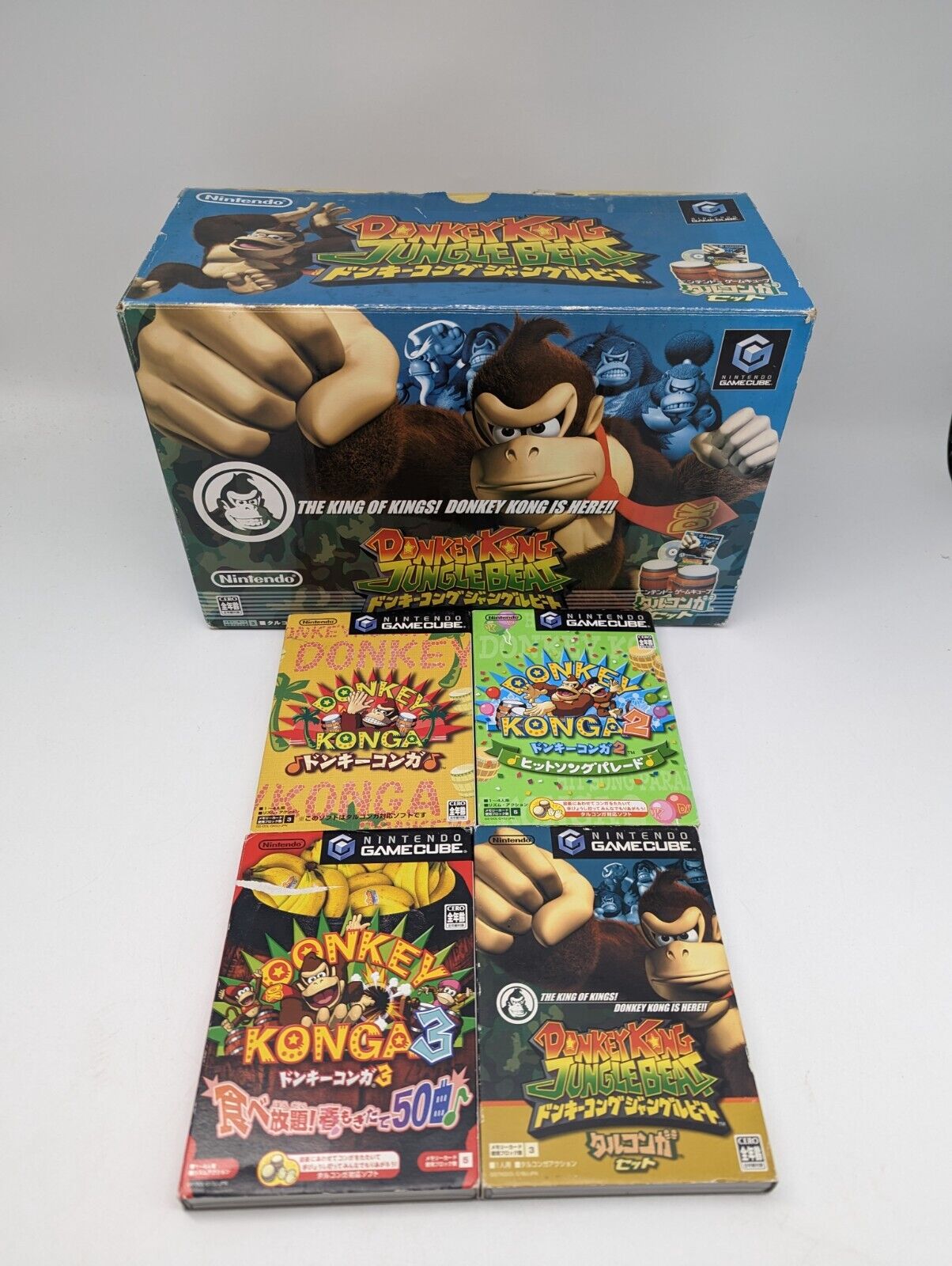 Donkey Konga 1 2 3 Jungle Beat Talconga Controller Set Nintendo Gamecube Japan