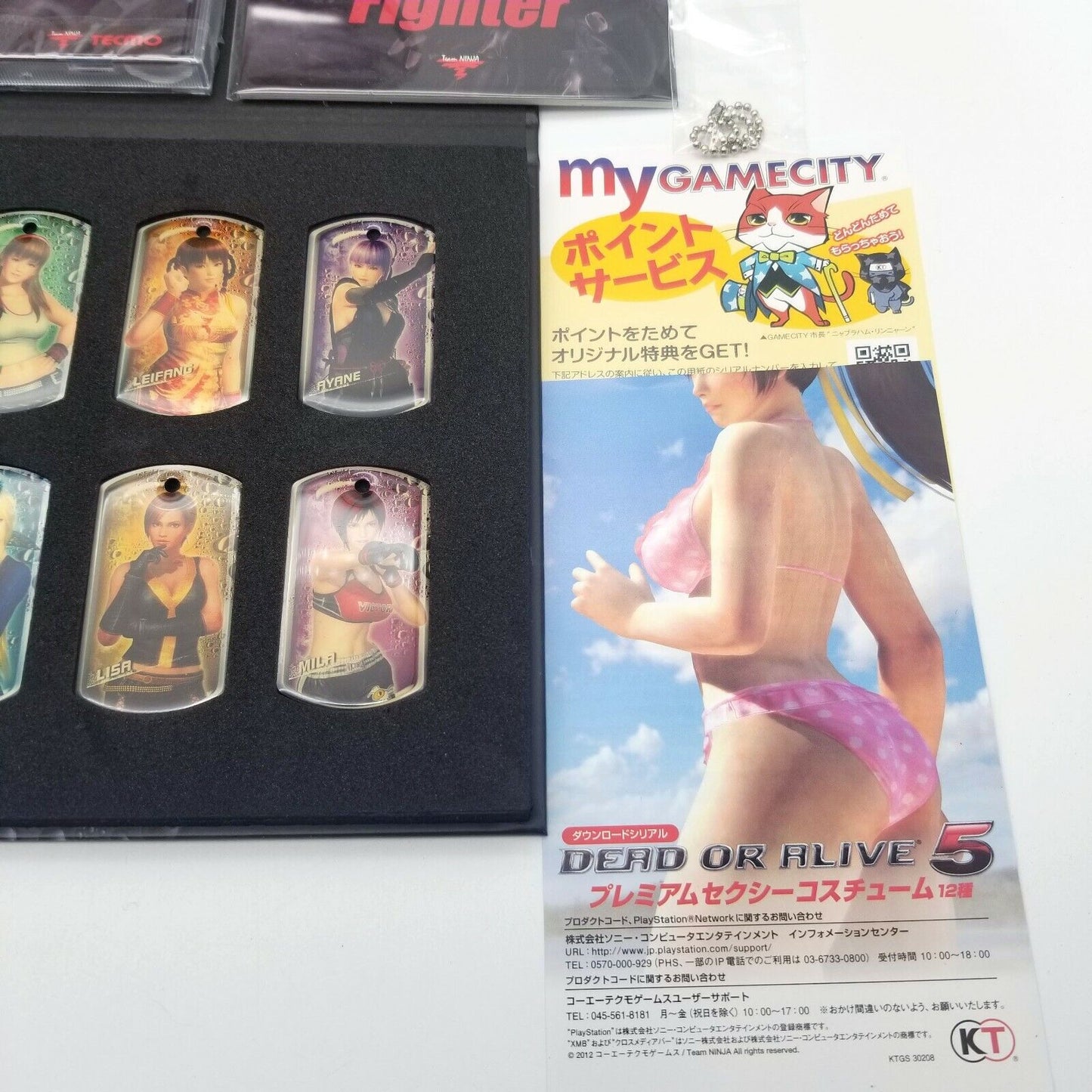 Dead or Alive 5 Collector's Edition Postcard Metal Plate Book CD PS3 Japan