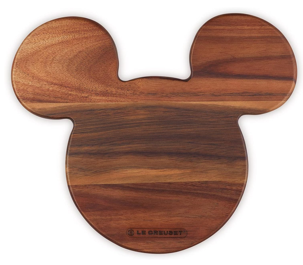 Le Creuset Disney Mickey Mouse Acacia Wood Tray Trivet Placemat Dish Japan New