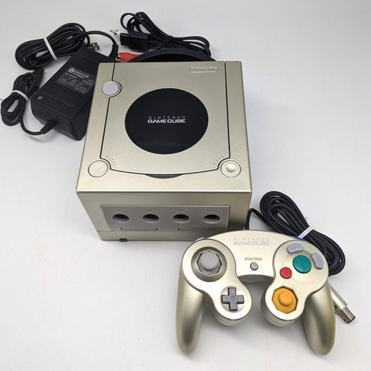 Nintendo GameCube Strlight Gold Console & Controller set Region Japan Japanese