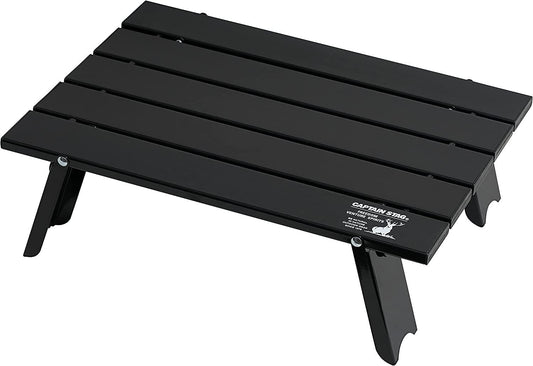 M-3713 CAPTAIN STAG aluminum roll table black with case Japan New