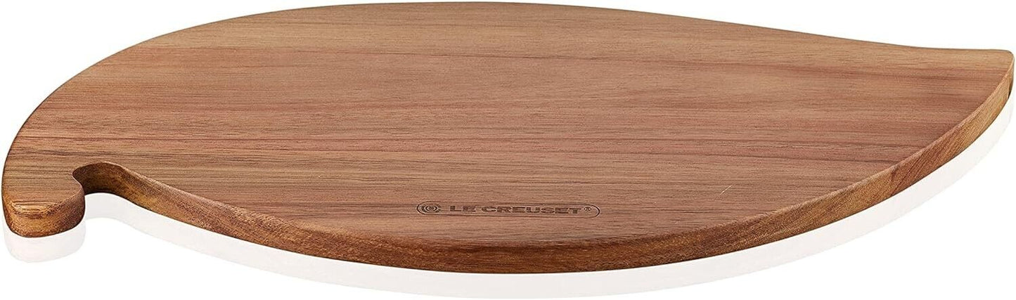 New Le Creuset Wood Board Acacia Leaf Wood Board Acacia Wood