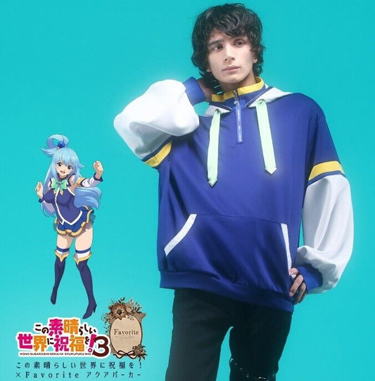 Konosuba God's Blessing on This Wonderful World! Aqua Hoodie Unisex Cosplay