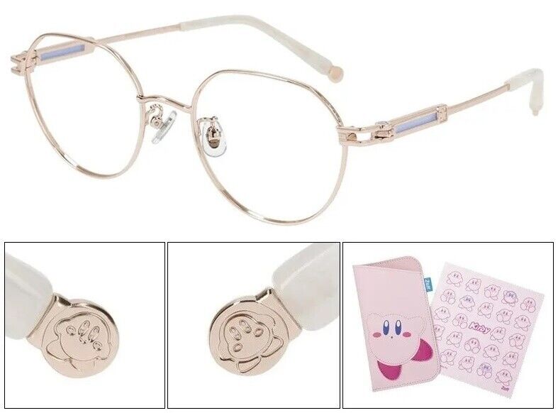 Kirby of the Stars Waddle Dee Glasses Frame Eyeglass Pink Pantoscopic Metal