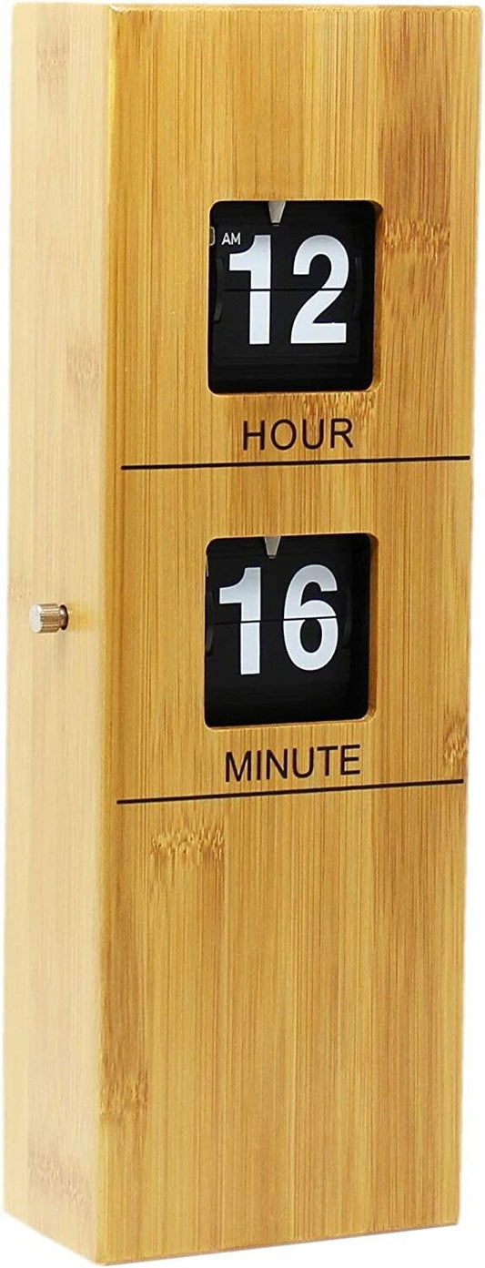 FPC-6B WINTECH Flip Clock (Patapata Clock) Brown FPC-6B Bamboo Japan NEW