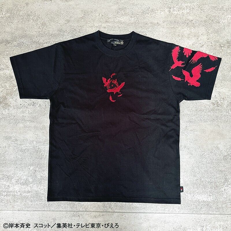 NARUTO Itachi Uchiha T-shirt Embroidery Black XL Size Japan Limited Cosplay