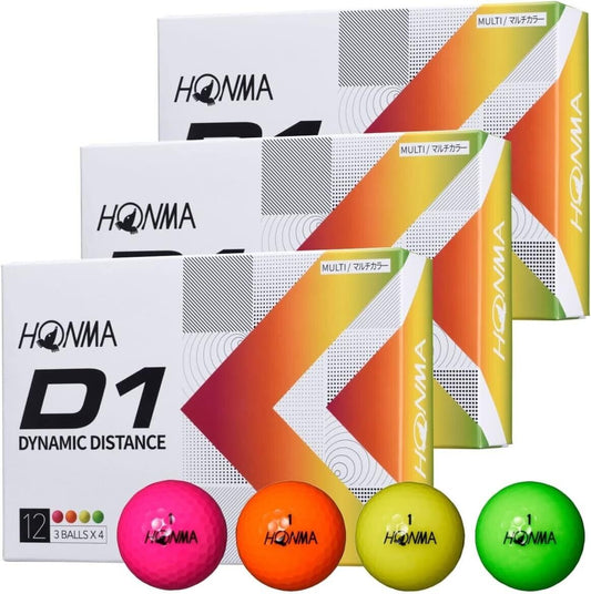 BT2201 HONMA Golf D1 2022 Golf Balls Multicolor 3 Dozen Set 36 Balls Japan New