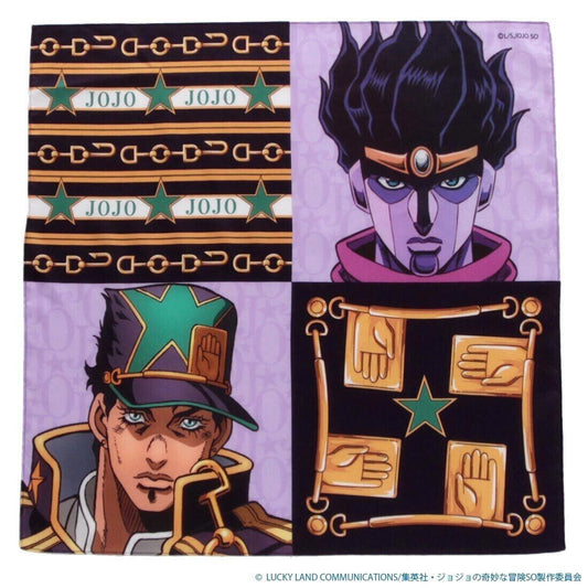 JoJo's Bizarre Adventure Pt.6 Jotaro Kujo & Star Platinum Handkerchief 50cm