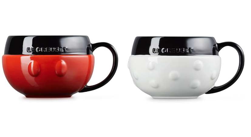 Le Creuset Disney Mickey Mouse Minnie Mouse Mug Cup set of 2 380ml JAPAN NEW