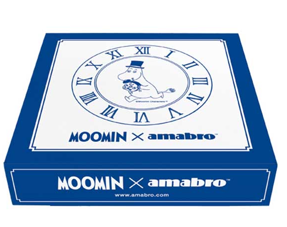 Moomin amabro Plate Clock Dish Arita Kitchenware Black New JAPAN