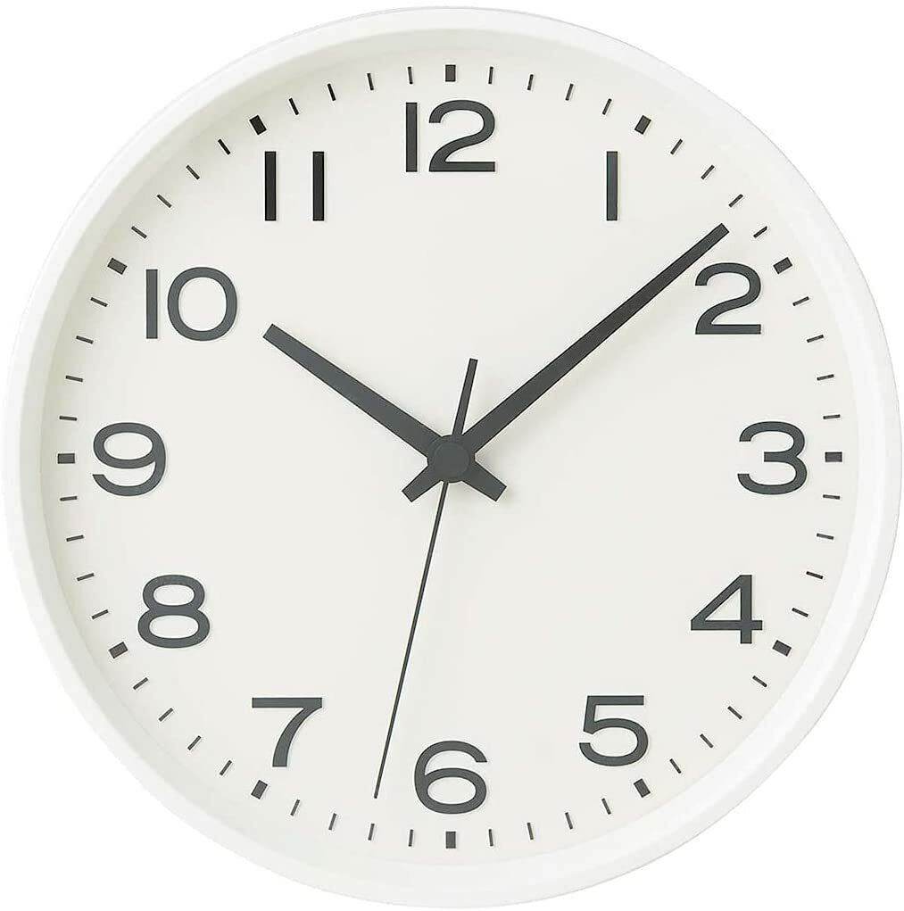 MUJI Quartz White Analog Large Wall Clock  MJ-ACLW2 D10.39" x Depth1.77" NEW