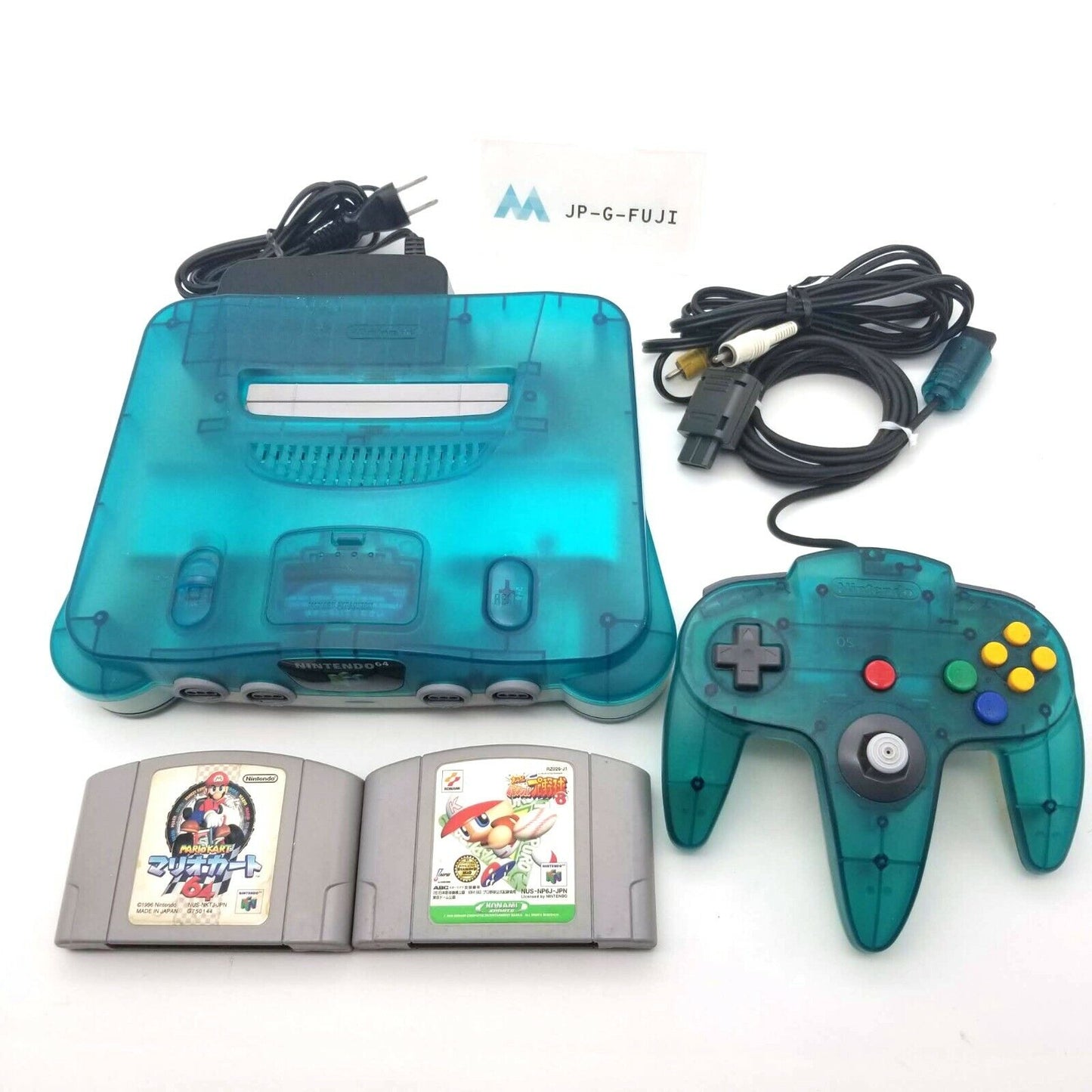 Nintendo 64 Console REGION FREE Clear Blue USA & JAPAN NTSC & NTSC-J w/ 2 Games