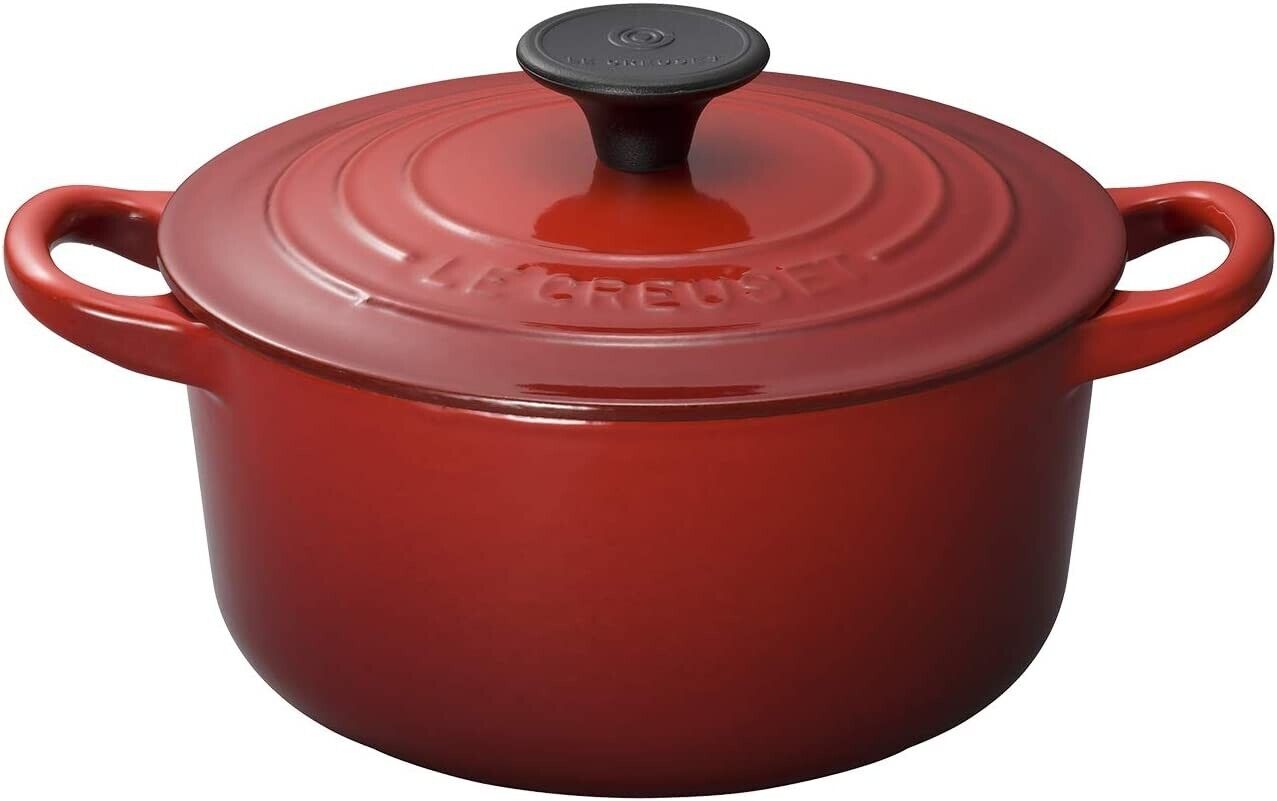 Le Creuset Cocotte Ronde 16cm 1.3L cherry red Japan New