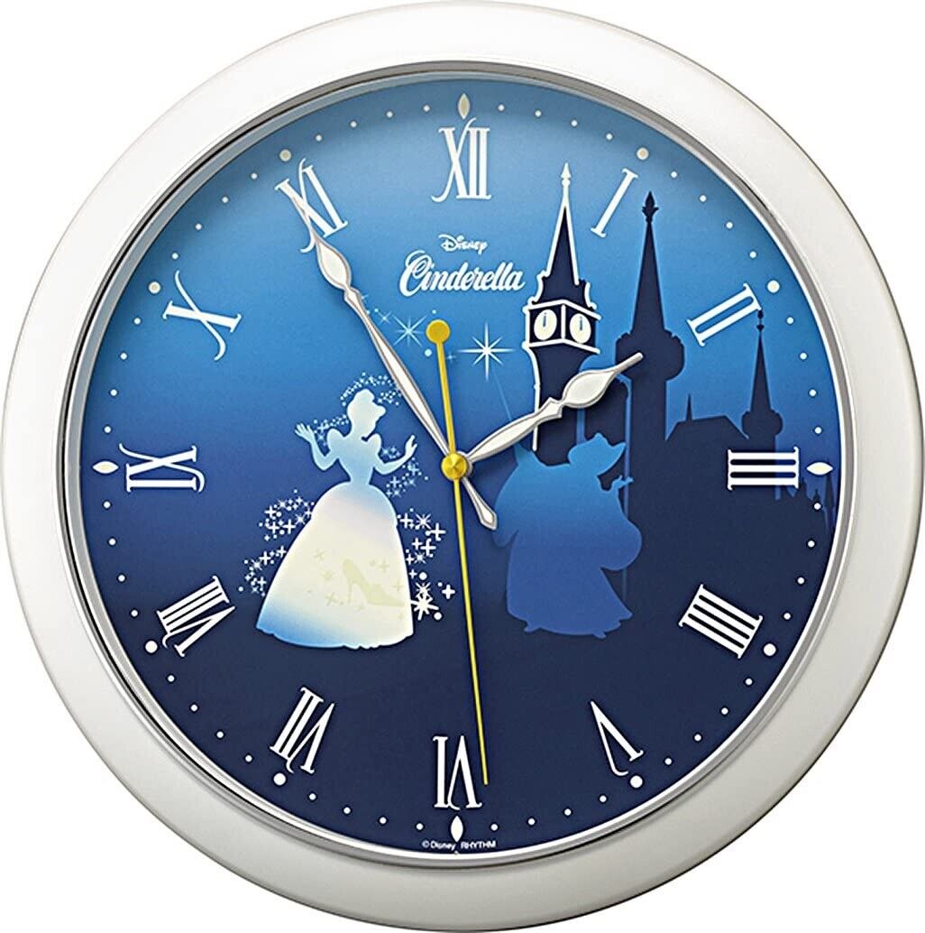 8MG804MC04 Disney Cinderella Wall Clock High-brightness Light-storing White