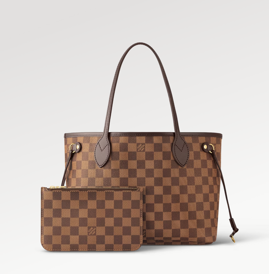 N41359 LOUIS VUITTON LV Neverfull PM Shoulder Tote Bag Damier Ebene New