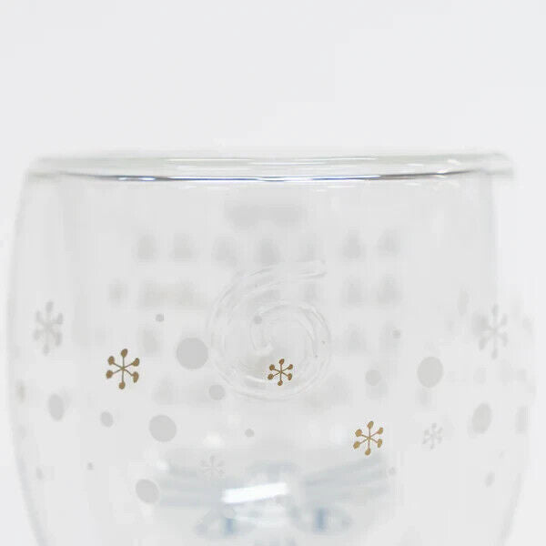 Lisa Larson Salt Cat Snow Pattern Glass Tumblr Cup 250ml Heat Resistant Japan