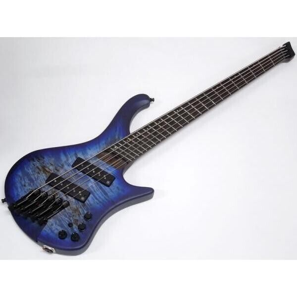 EHB1505MS-PLF Ibanez 5 String Headless Bass Multiscale Pacific Blue Burst Flat