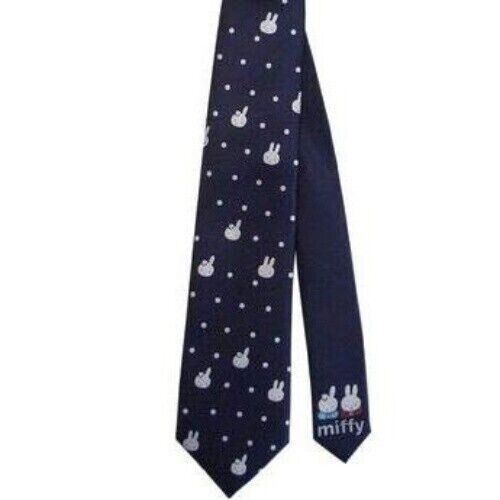 Miffy Tie Necktie Face Dot Navy w/ Box Japan