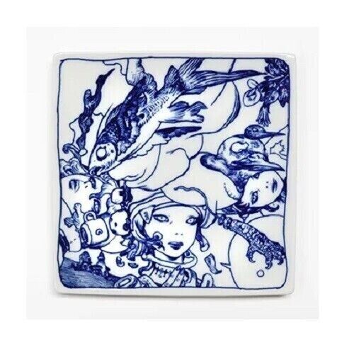 Katsuya Terada Dish Plate Ceramic Hasamiware Square 14cm Japan