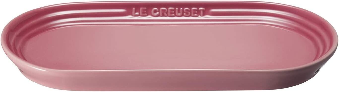 Le Creuset Neo of Long Slim Plate Dish 25cm Rose Quartz Stoneware Japan new