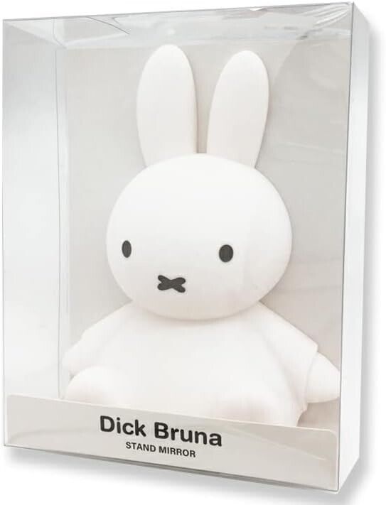 Miffy Stand Mirror Figure Silicon H15cm WHITE Dick Bruna Matte Series Japan LTD