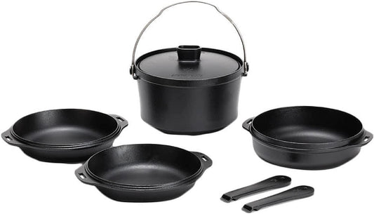 CS-550 Snow peak Combo Dutch Duo (Lid Skillet Pot 2plates 2handles) Japan New