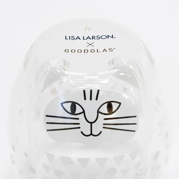 Lisa Larson Salt Cat Snow Pattern Glass Tumblr Cup 250ml Heat Resistant Japan