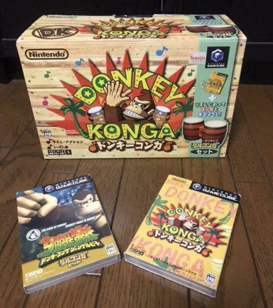 Donkey Konga & Donkey Kong Jungle Beat Talconga set Nintendo Gamecube NTSC-J