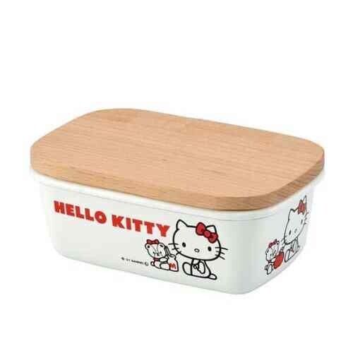 Sanrio Hello kitty tiny chum Enamel Butter case 500ml White Japan New