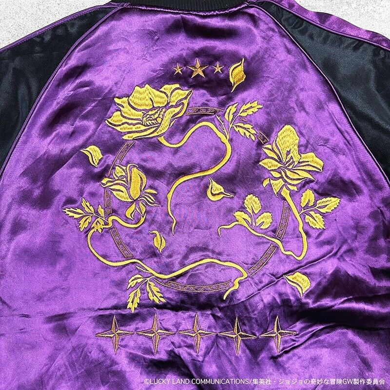 JoJo's Bizarre Adventure Pt.5 Giorno Giovanna Embroidery Satin Jacket XL Size