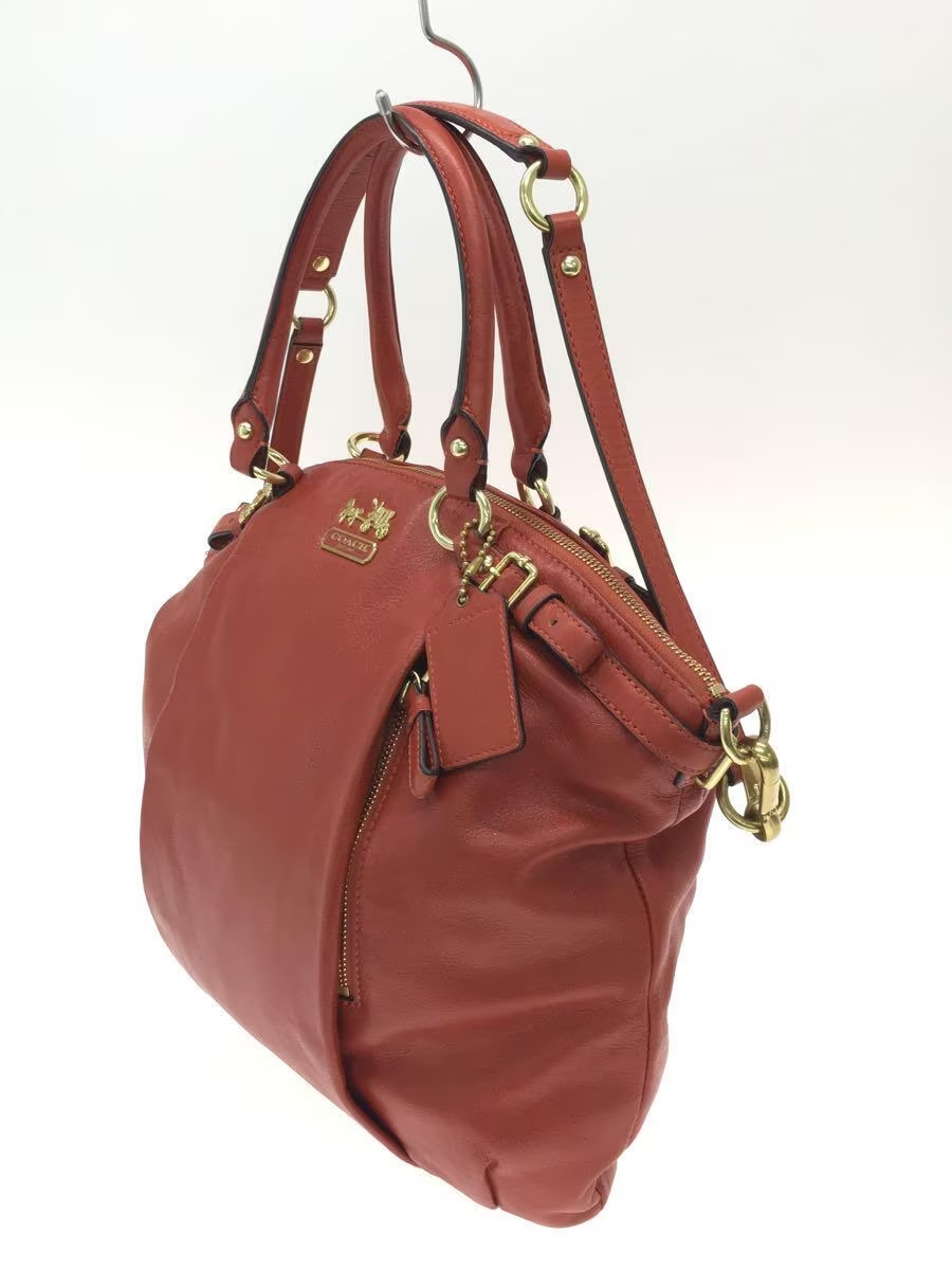 18641 Used COACH Handbag_all leather leather 18641 Used