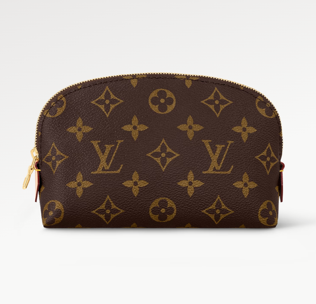 M47515 LOUIS VUITTON Pochette Cosmetic Pouch Bag Monogram Leather Brown New