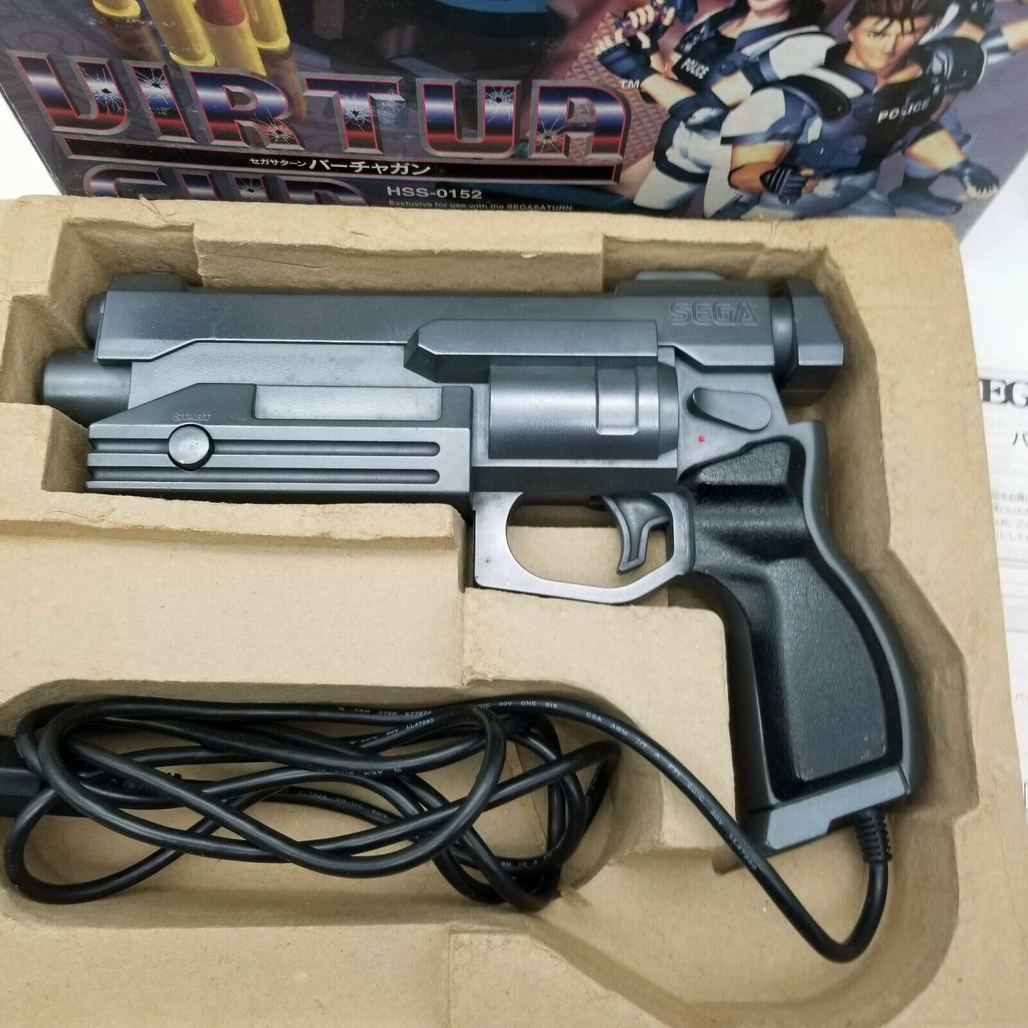 Paint processing Virtua Gun controller & Virtua cop 1 set Sega Saturn from Japan