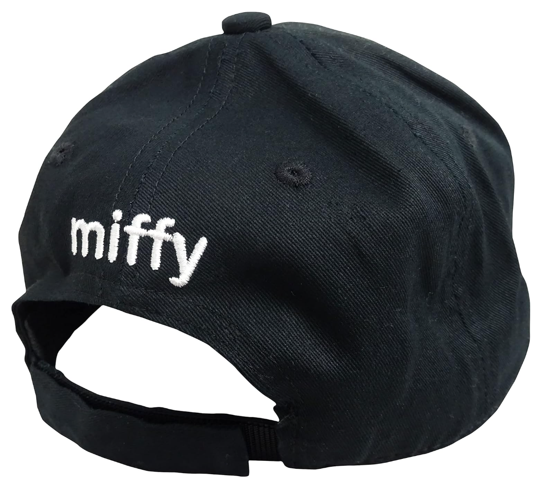 Miffy cap black with Miffy embroidery one point and logo FREE Unisex Japan New