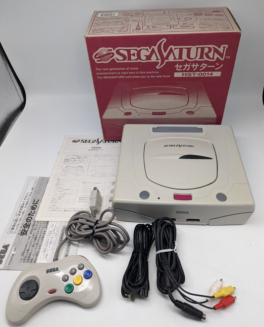 Sega Saturn Console White HST-0014 Japan Region NTSC-J Excellent