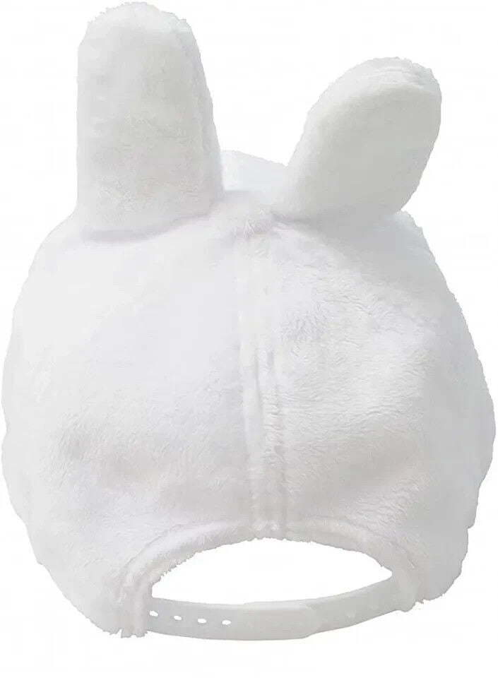 Miffy Face Cap Hat Fluffy White w/ Ear Adult Size Japan