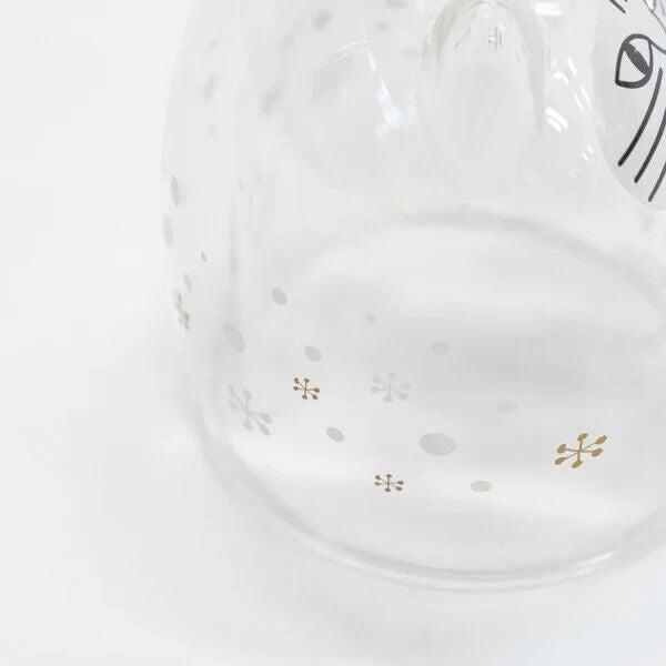 Lisa Larson Salt Cat Snow Pattern Glass Tumblr Cup 250ml Heat Resistant Japan