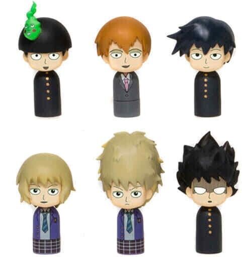 Mob Psycho 100 Kokeshi Strap Mini Figure Complete 6 Set Box Japan