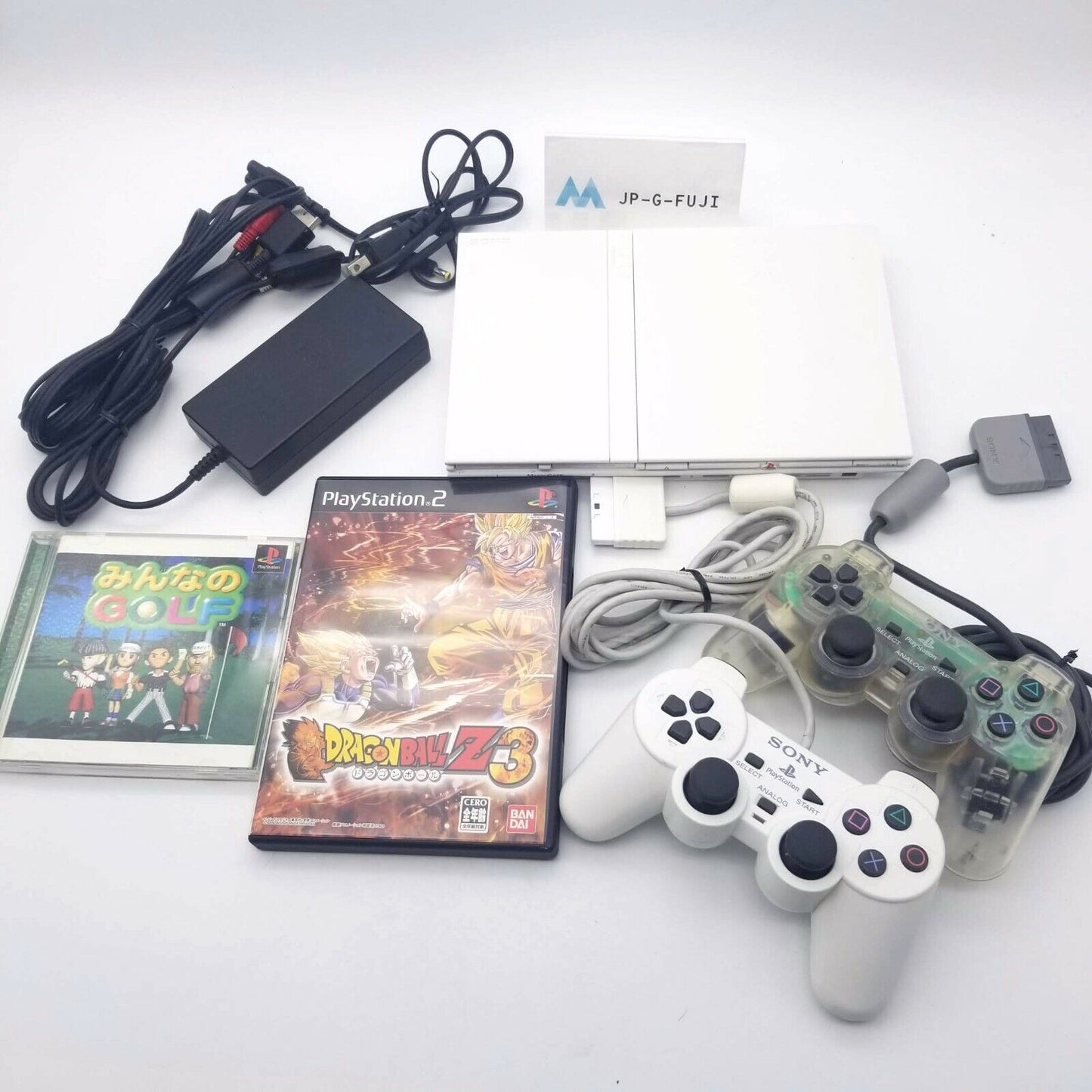 SCPH-75000 Sony PlayStation 2 PS2 SLIM White Console Japanese NTSC-J w/ 3 Bonus