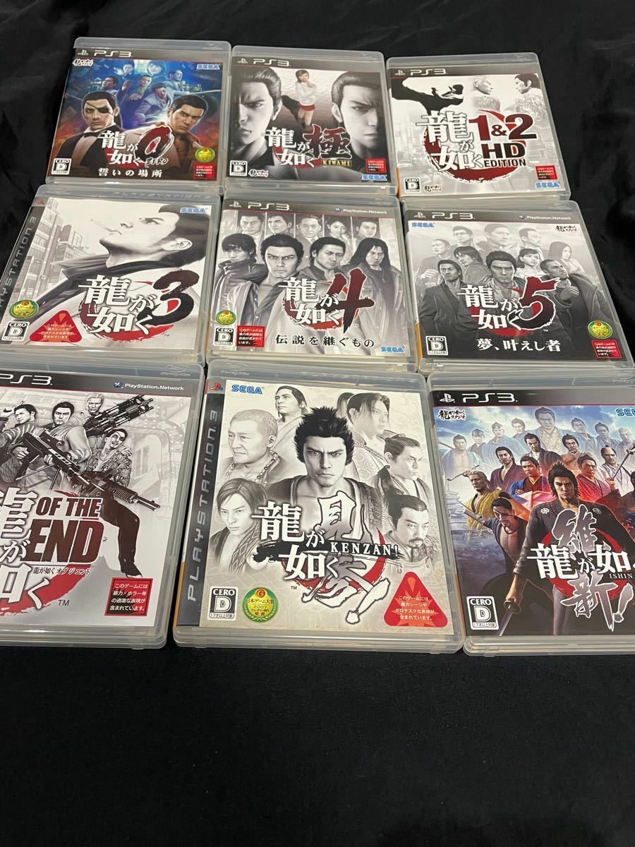 Lot 9 Yakuza PlayStation 3 / 0 1&2 3 4 5 etc Ryu Ga Gotoku Set SEGA Japanese PS3