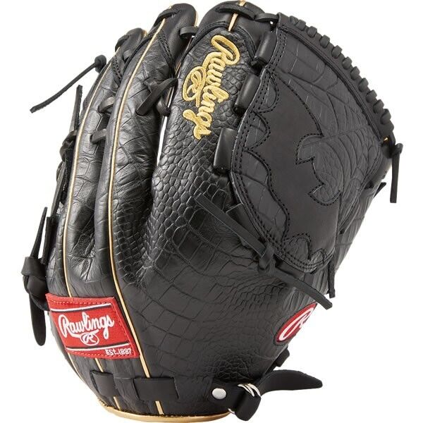 GR3HBLA15FB Rawlings Baseball Glove Pitcher 11.75 HOH Black Label Right throw