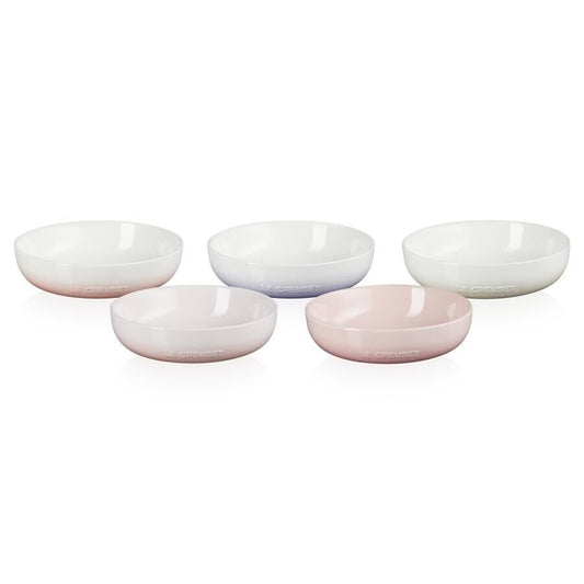 Le Creuset Pink Collection Deep Plate Sphere Dish 18cm Set 5 Japan New
